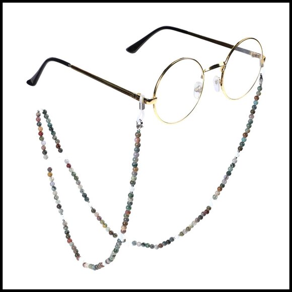Crystal Beaded Eyeglass Chain Elegant Minimalist Sunglasses Holder Lanyard